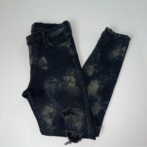 Distressed Black Denim Jeans